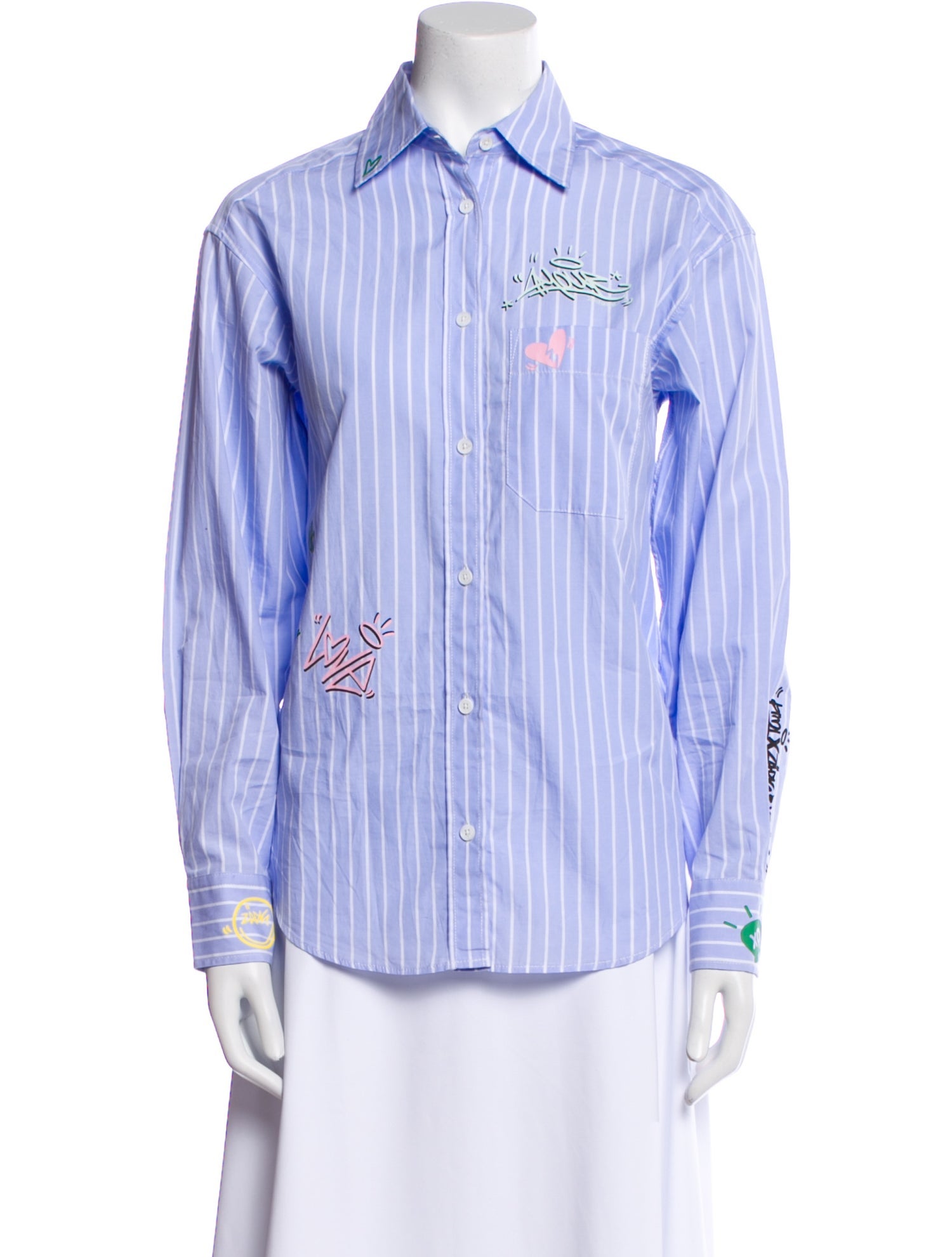 Zadig & Voltaire Striped Long Sleeve Button-Up Top