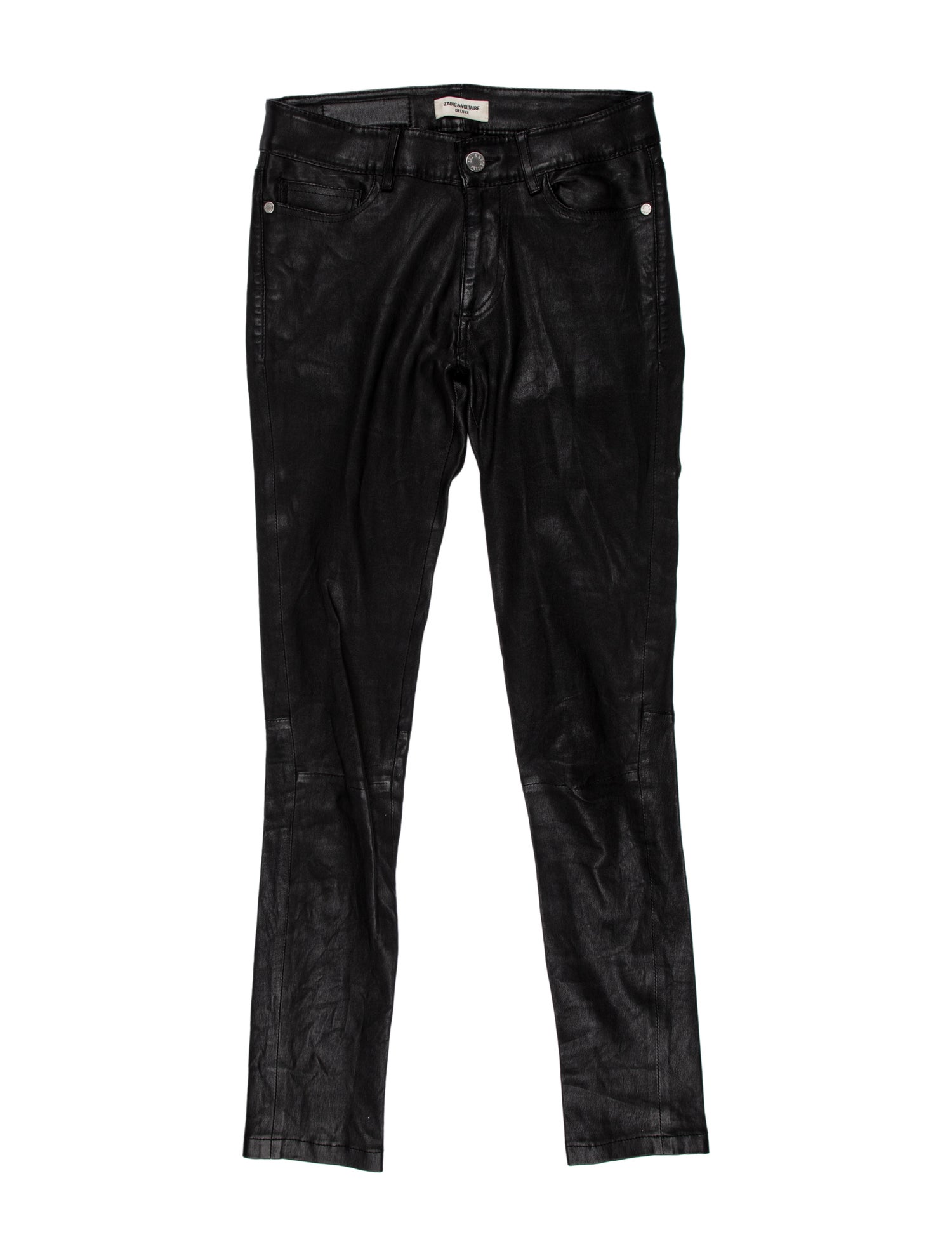 Zadig & Voltaire Lamb Leather Skinny Leg Pants