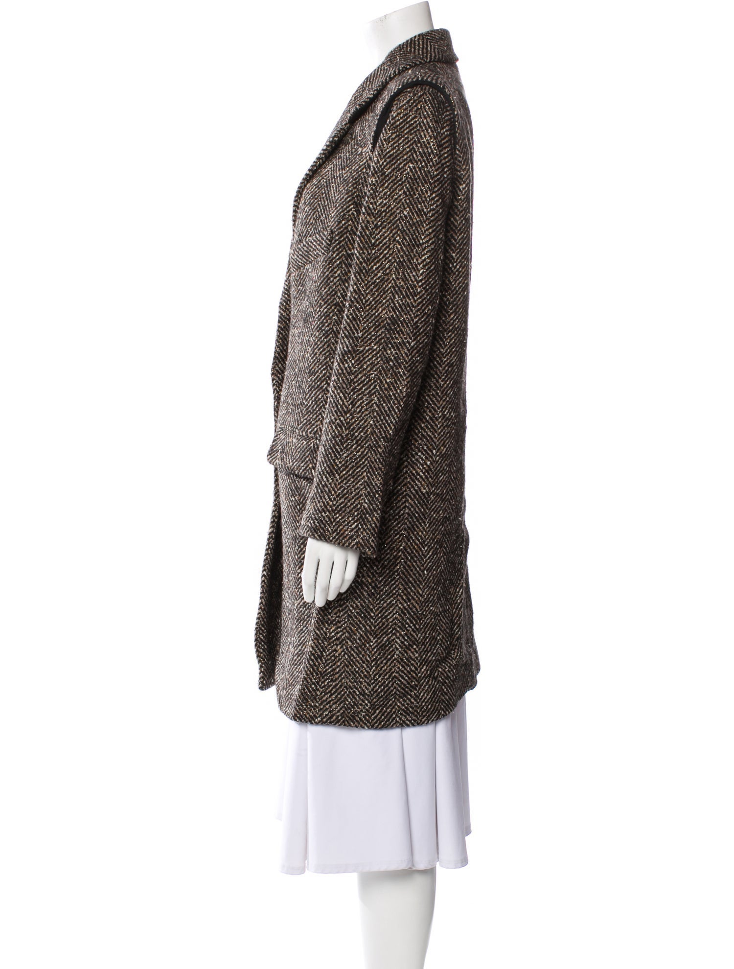 Zadig & Voltaire Tweed Pattern Coat