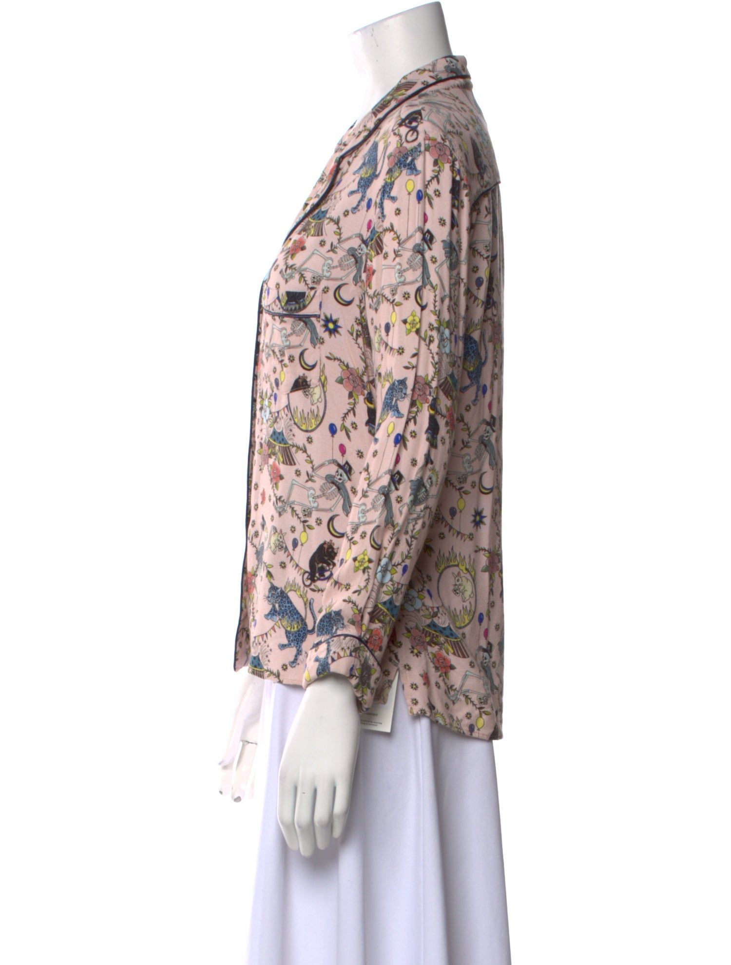 Zadig & Voltaire Floral Print V-Neck Blouse