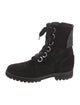 Zadig & Voltaire Suede Crystal Embellishments Combat Boots