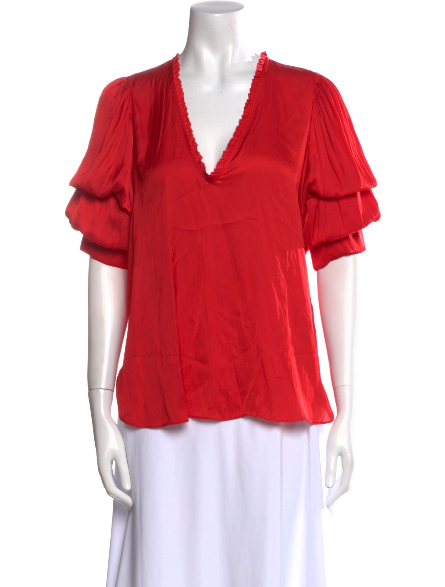 Zadig & Voltaire V-Neck Short Sleeve Blouse w/ Tags