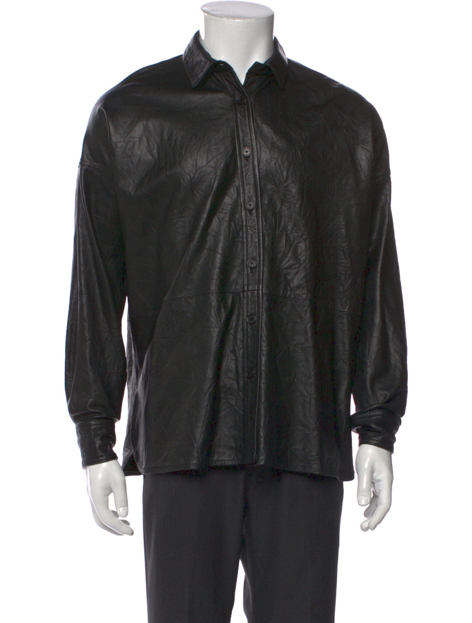 Zadig & Voltaire Lamb Leather Long Sleeve Top