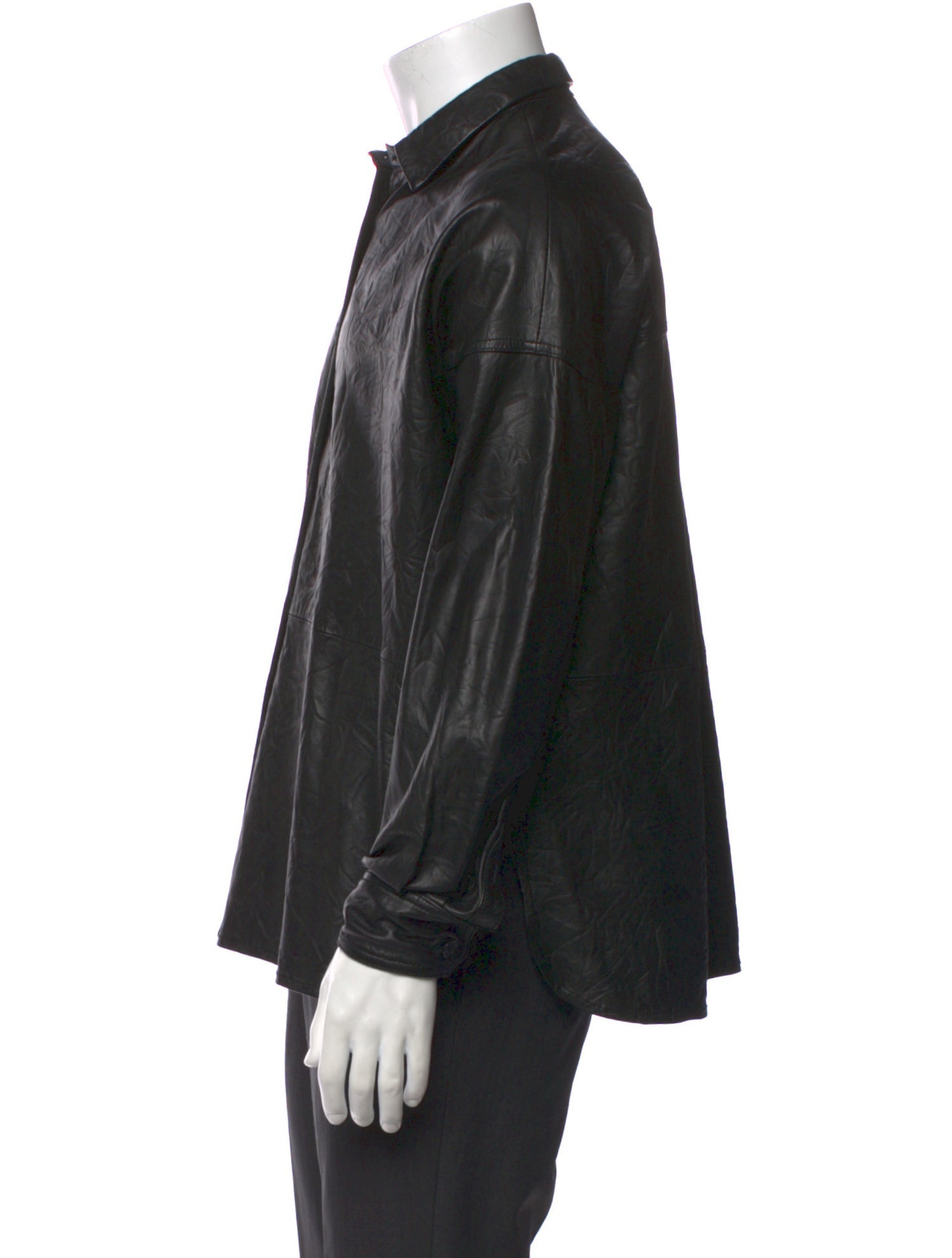 Zadig & Voltaire Lamb Leather Long Sleeve Top