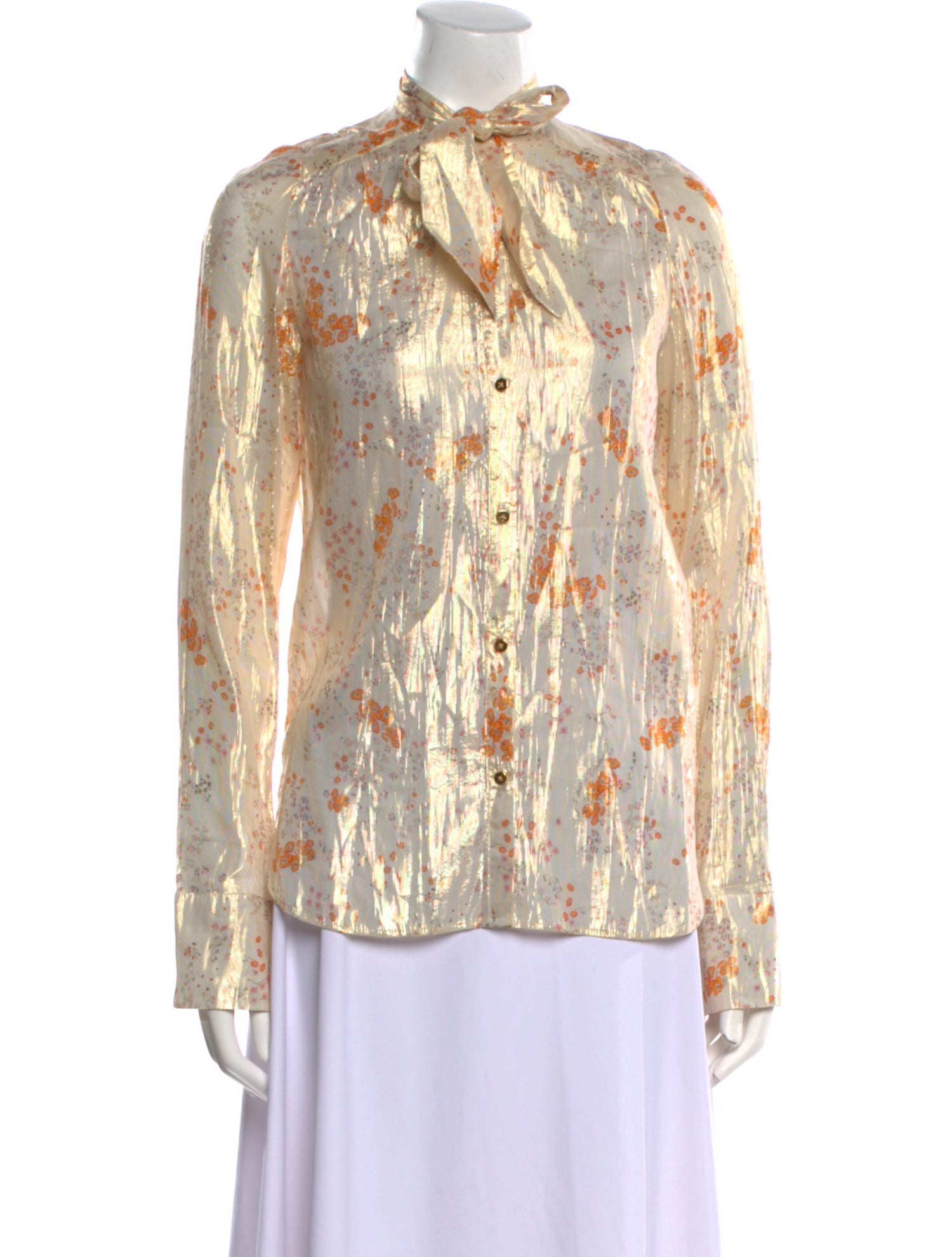 Zadig & Voltaire Floral Print Mock Neck Blouse