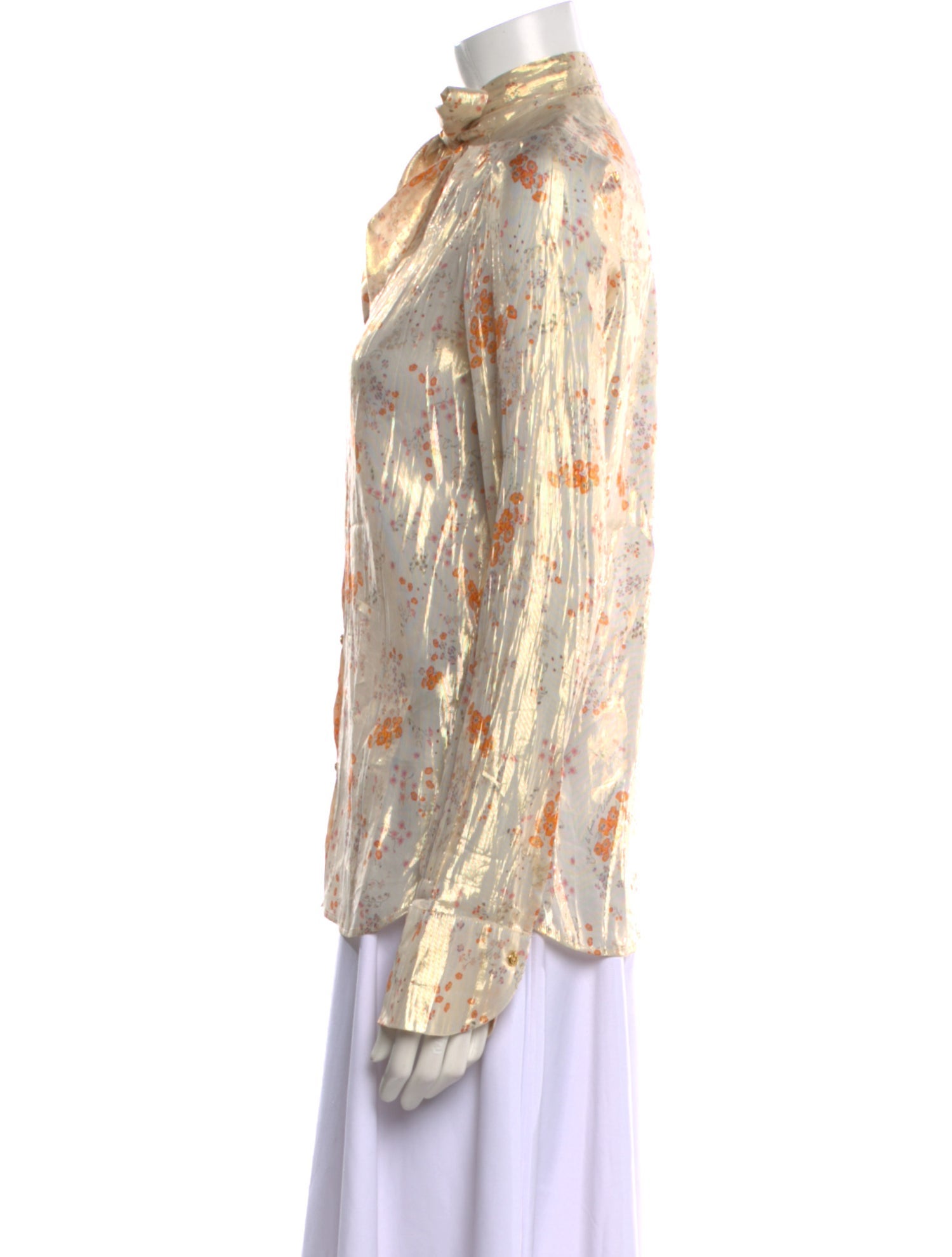 Zadig & Voltaire Floral Print Mock Neck Blouse