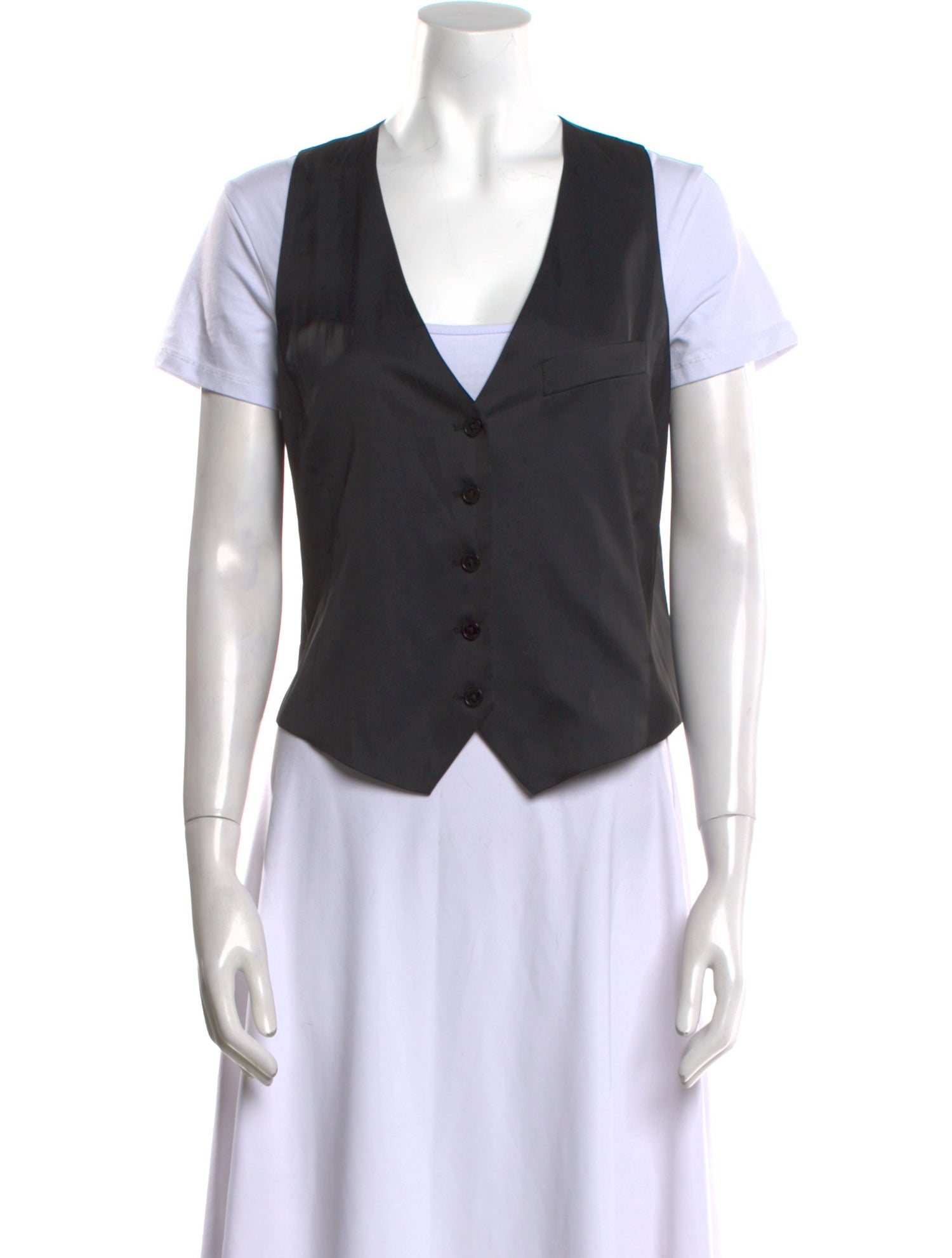 Zadig & Voltaire V-Neck Short Sleeve Button-Up Top