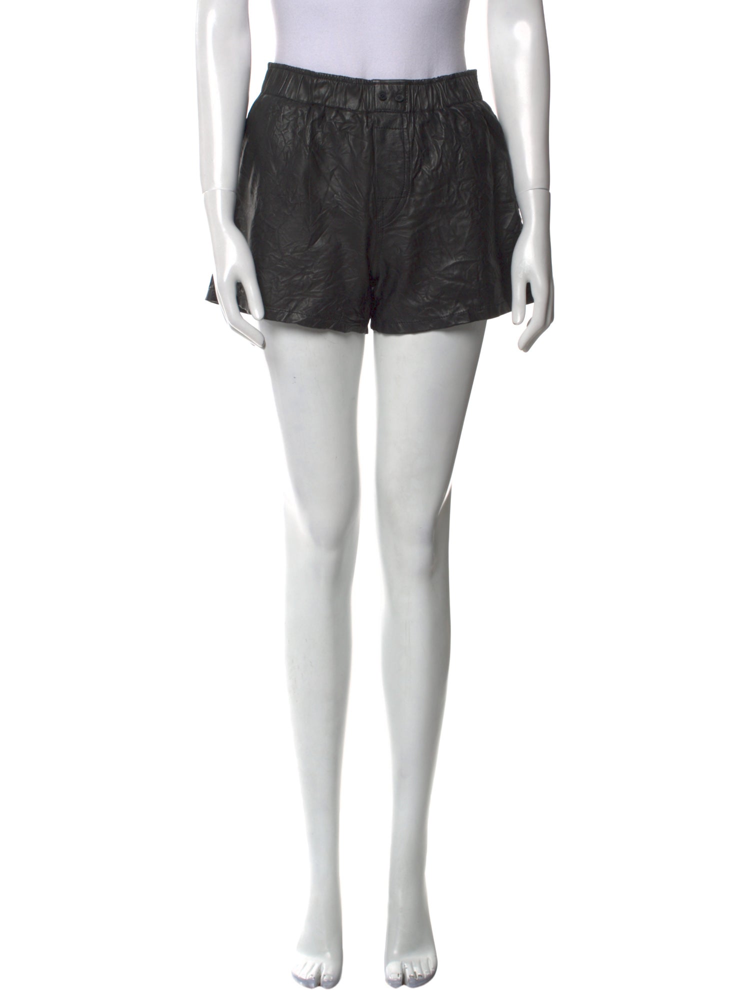 Zadig & Voltaire Lamb Leather Mini Shorts