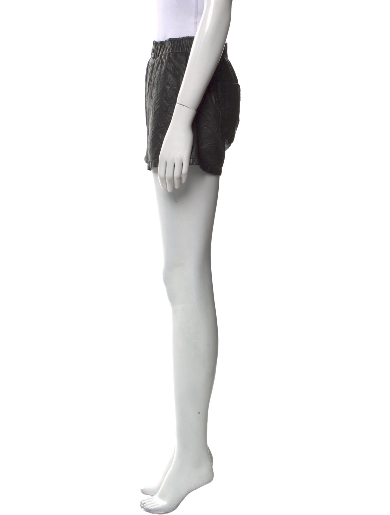 Zadig & Voltaire Lamb Leather Mini Shorts