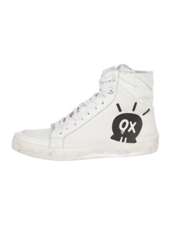 Zadig & Voltaire Canvas Distressed Accents Sneakers