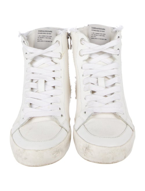 Zadig & Voltaire Canvas Distressed Accents Sneakers