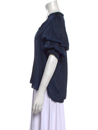 Zadig & Voltaire V-Neck Short Sleeve Blouse