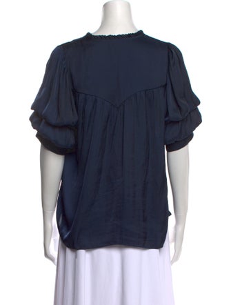 Zadig & Voltaire V-Neck Short Sleeve Blouse