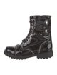 Zadig & Voltaire Patent Leather Studded Accents Combat Boots