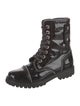 Zadig & Voltaire Patent Leather Studded Accents Combat Boots