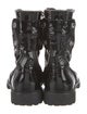 Zadig & Voltaire Patent Leather Studded Accents Combat Boots