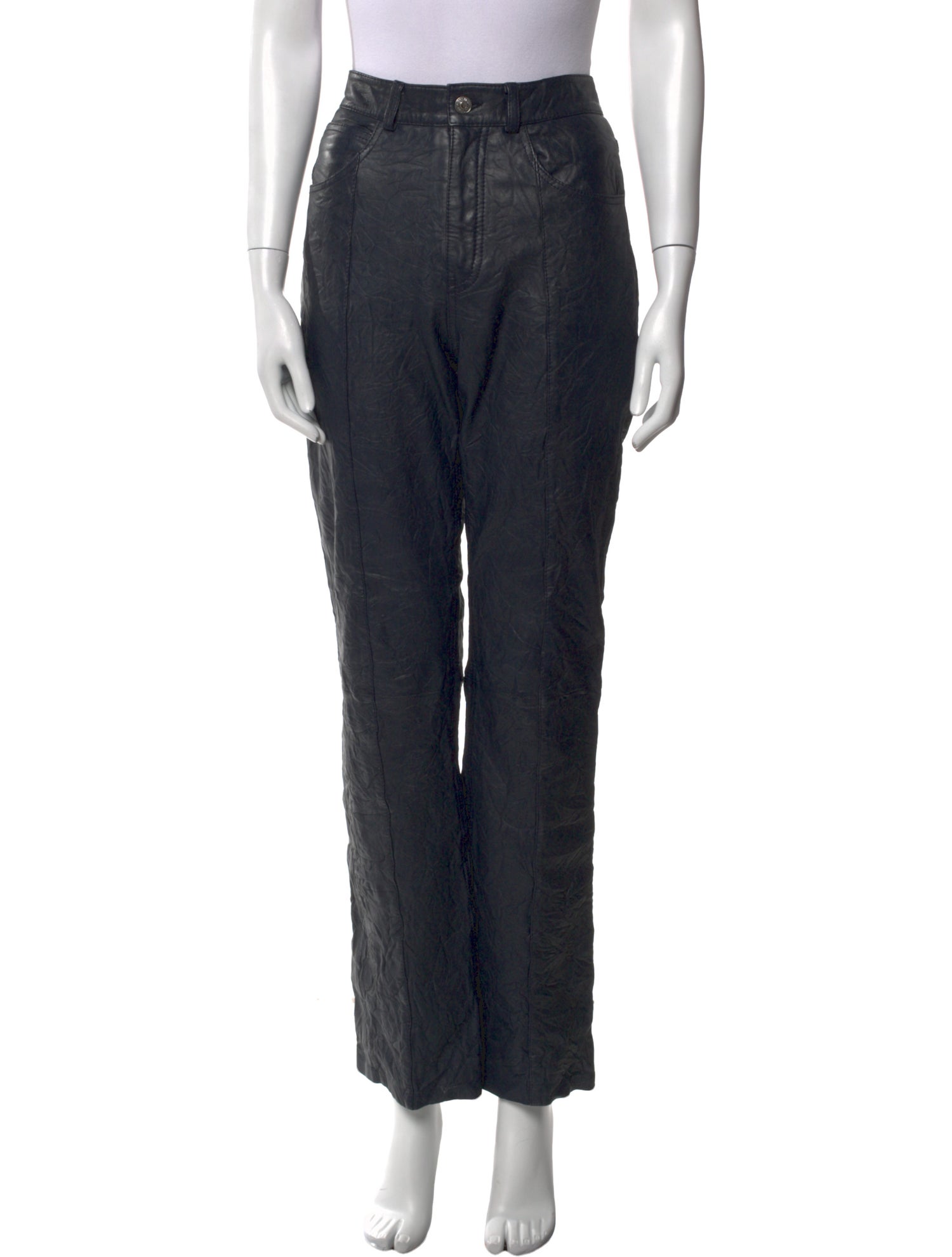 Zadig & Voltaire Lamb Leather Straight Leg Pants