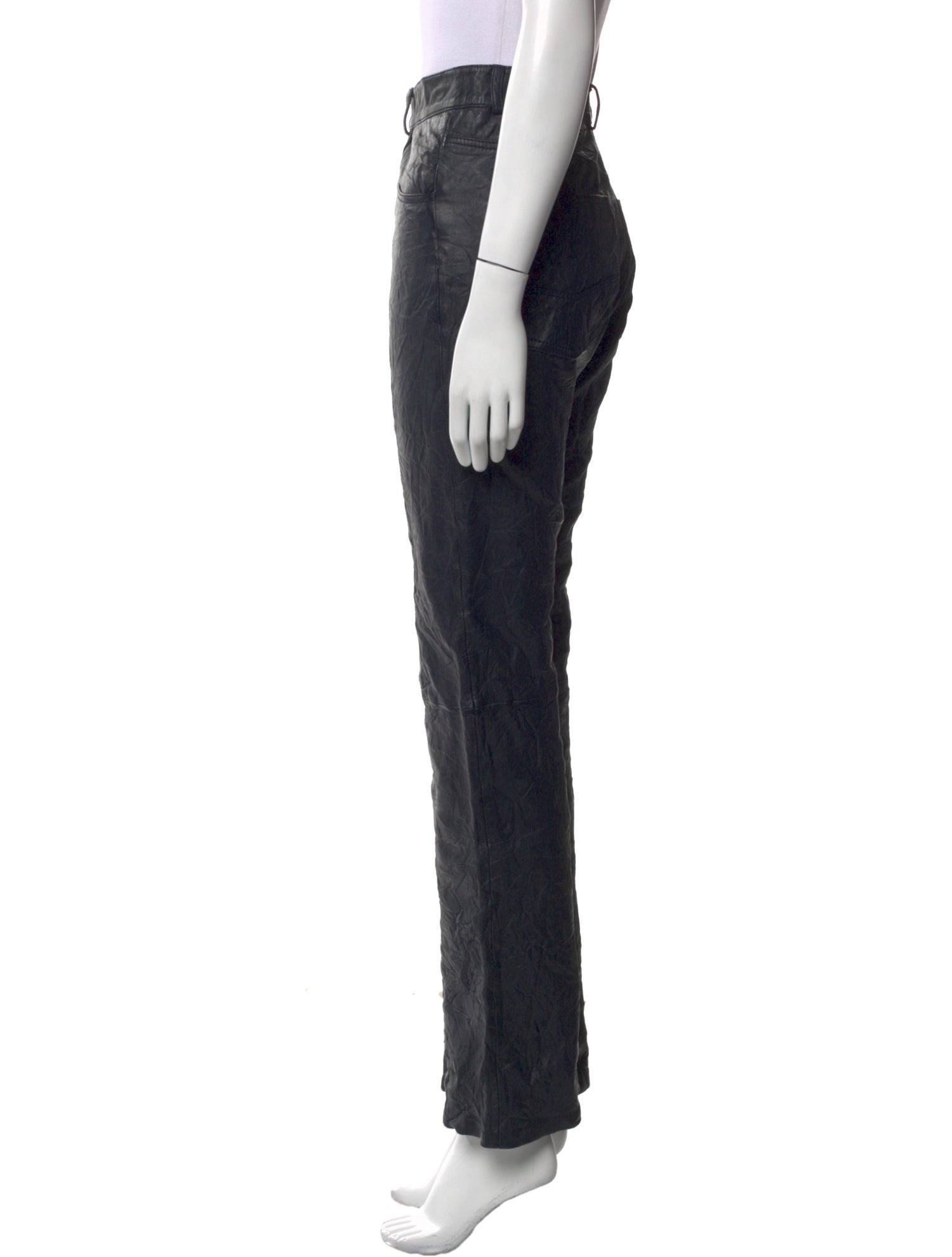 Zadig & Voltaire Lamb Leather Straight Leg Pants