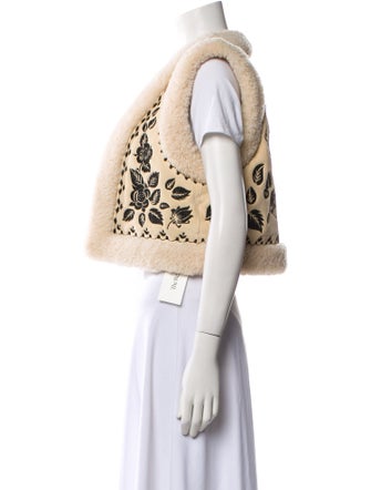 Zadig & Voltaire Lamb Leather Animal Print Vest