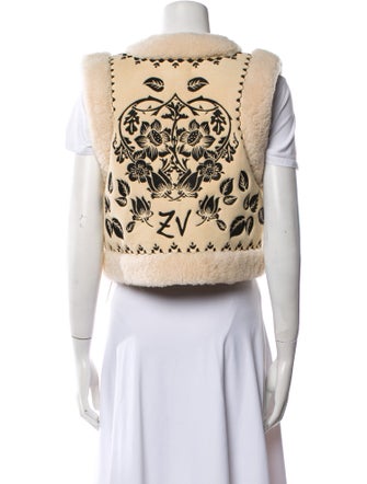 Zadig & Voltaire Lamb Leather Animal Print Vest
