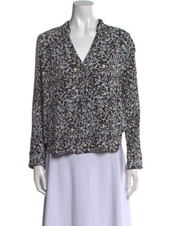 Zadig & Voltaire Printed Cowl Neck Blouse