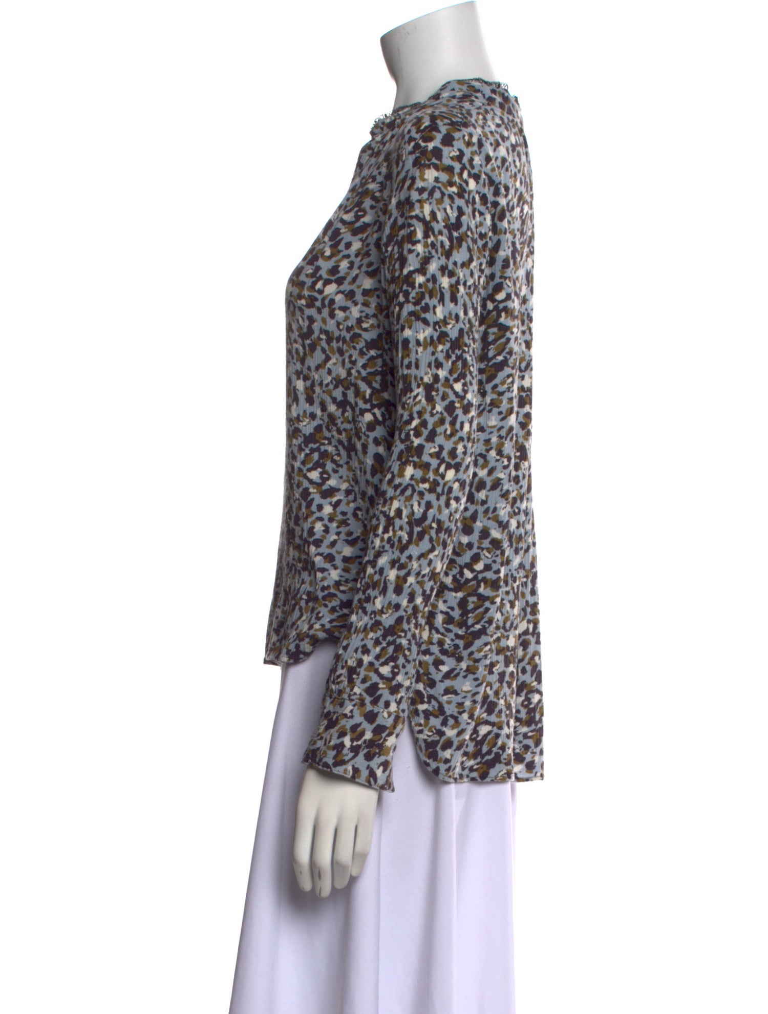 Zadig & Voltaire Printed Cowl Neck Blouse