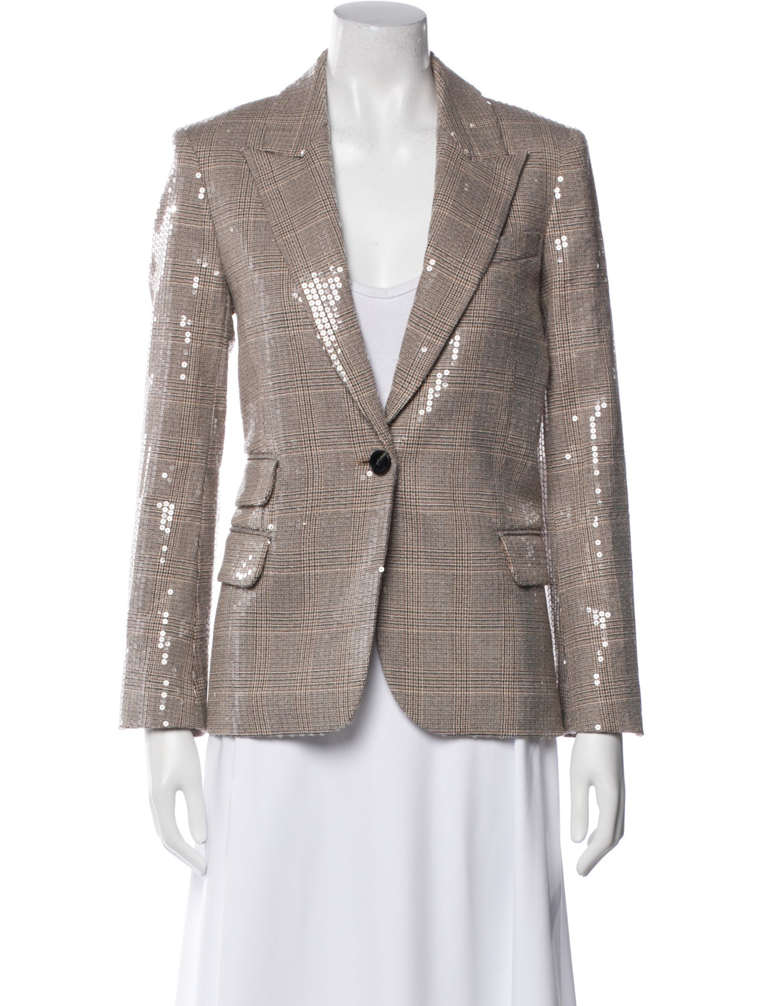 Zadig & Voltaire Plaid Print Blazer