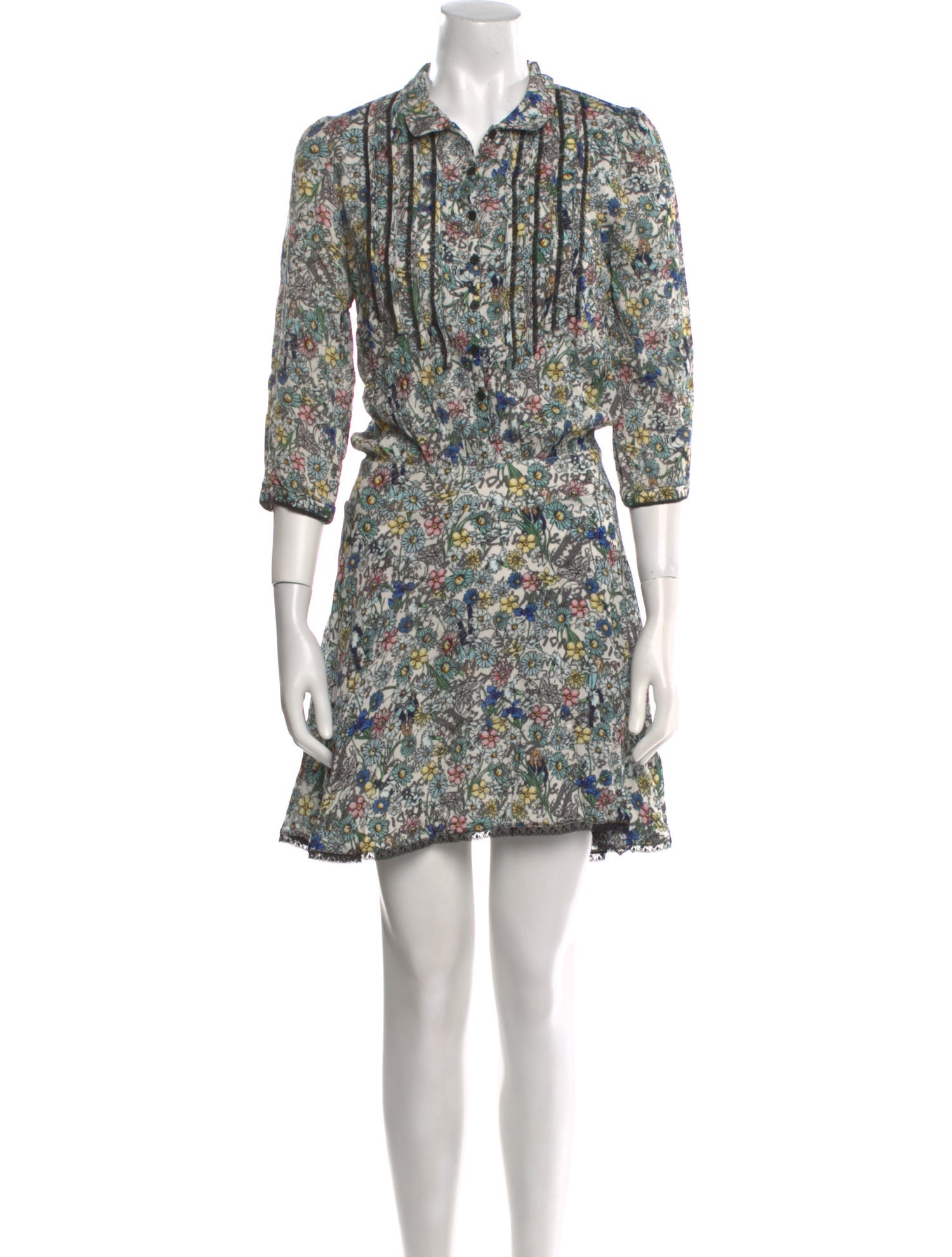 Zadig & Voltaire Floral Print Mini Dress w/ Tags