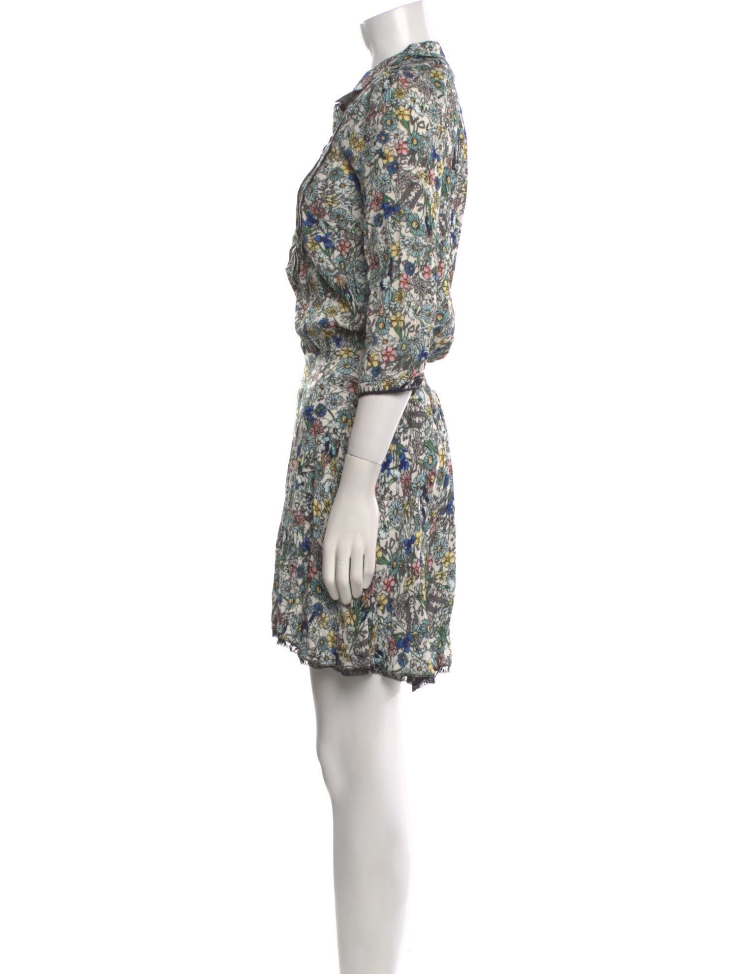 Zadig & Voltaire Floral Print Mini Dress w/ Tags