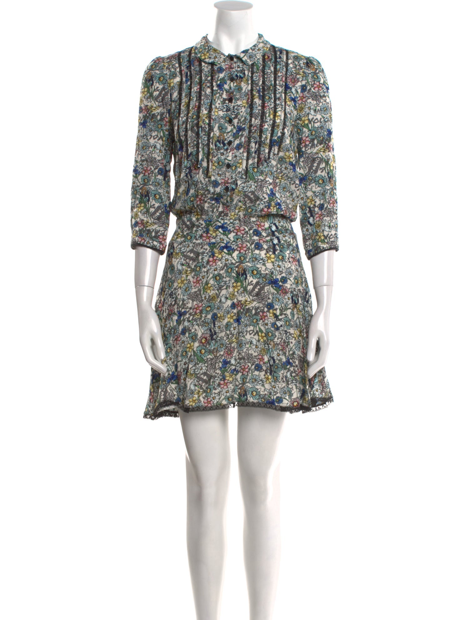 Zadig & Voltaire Floral Print Mini Dress w/ Tags