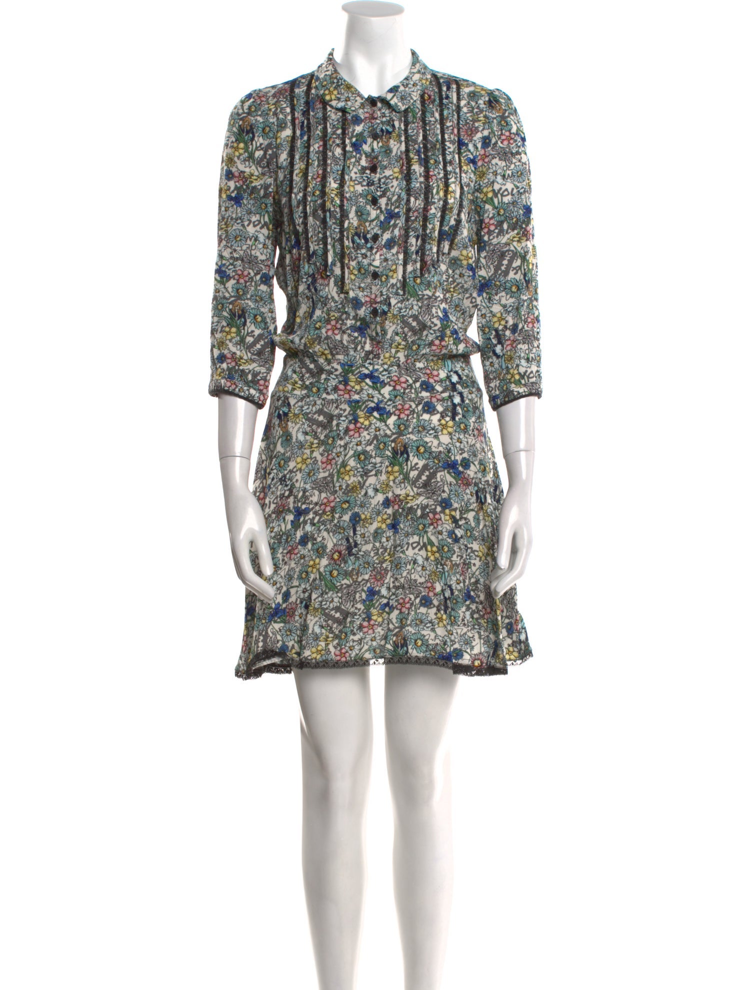 Zadig & Voltaire Floral Print Mini Dress w/ Tags