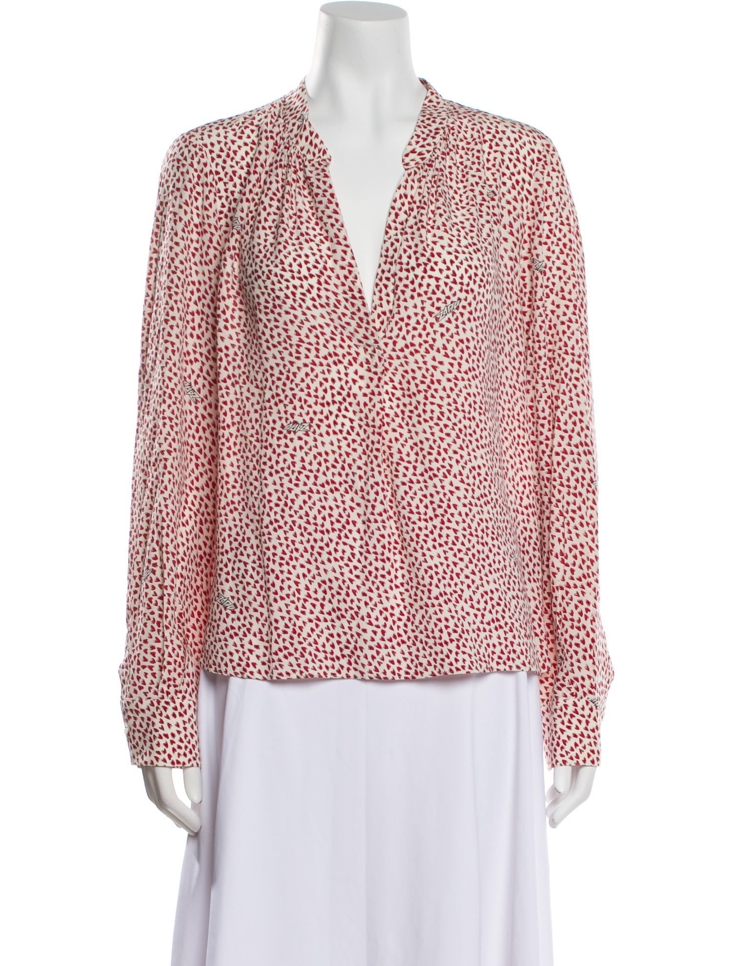 Zadig & Voltaire Printed V-Neck Blouse