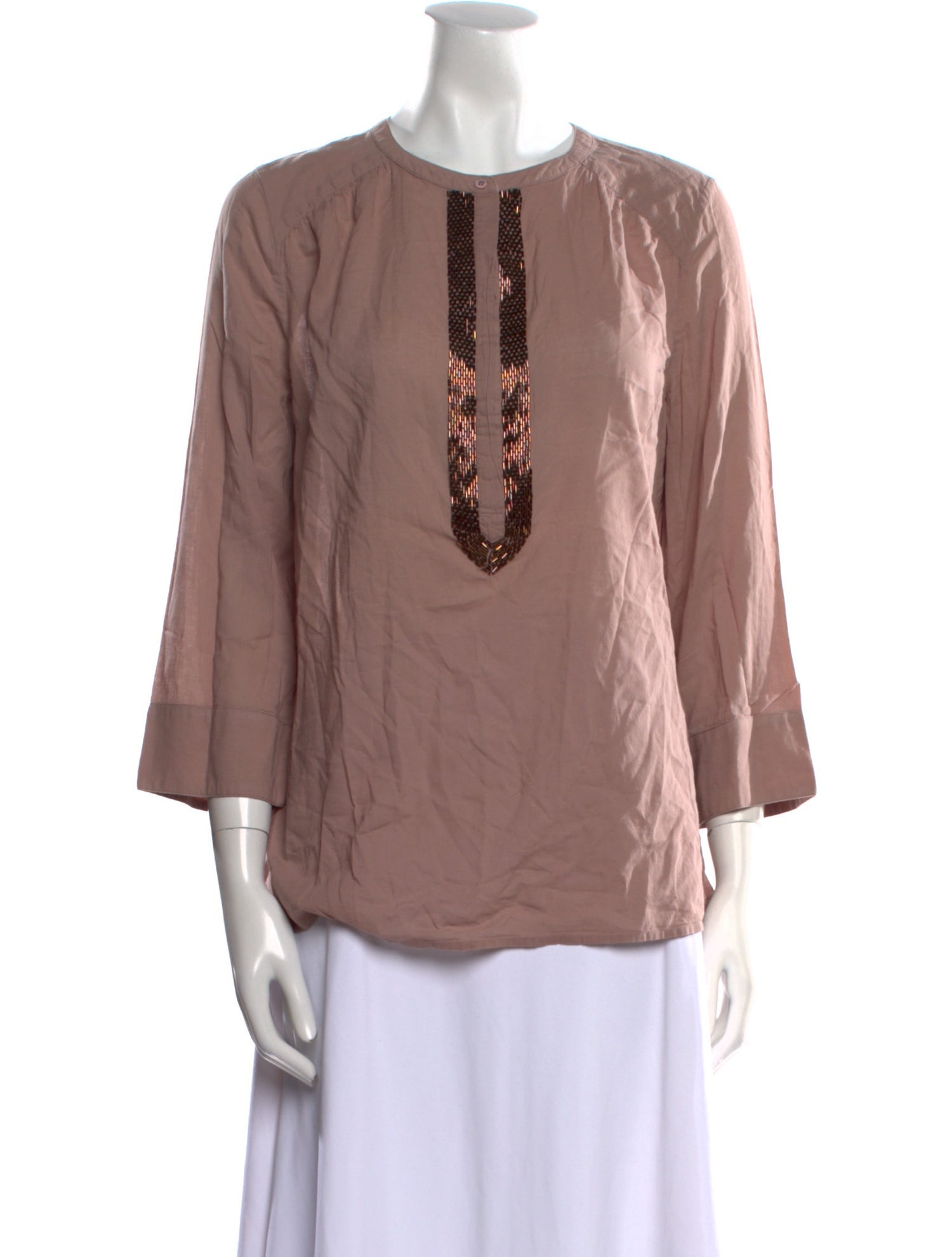 Zadig & Voltaire Crew Neck Three-Quarter Sleeve Blouse