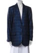Zadig & Voltaire Wool Plaid Print Blazer