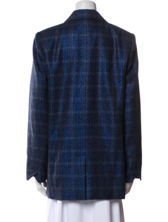 Zadig & Voltaire Wool Plaid Print Blazer