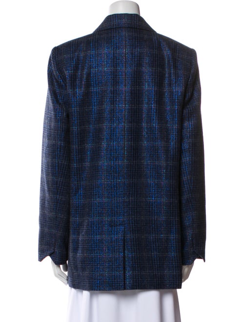 Zadig & Voltaire Wool Plaid Print Blazer