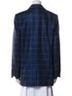 Zadig & Voltaire Wool Plaid Print Blazer