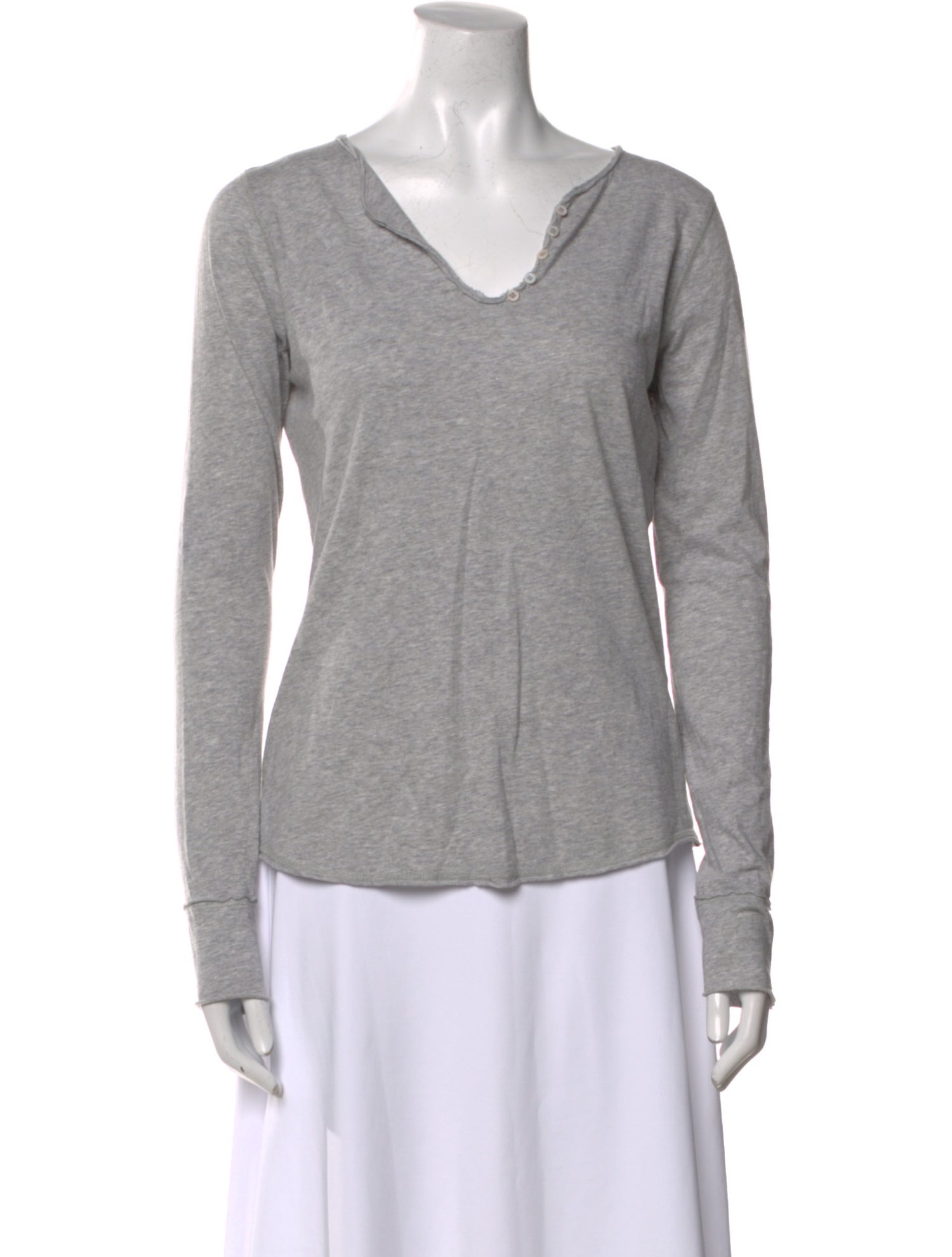 Zadig & Voltaire V-Neck Long Sleeve T-Shirt