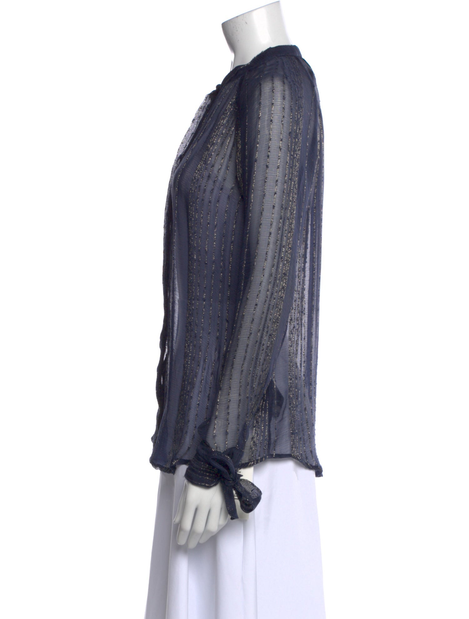 Zadig & Voltaire Mock Neck Long Sleeve Blouse