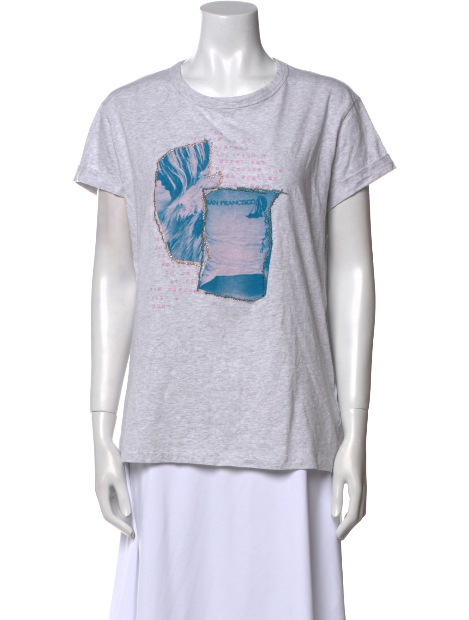 Zadig & Voltaire Graphic Print Crew Neck T-Shirt w/ Tags