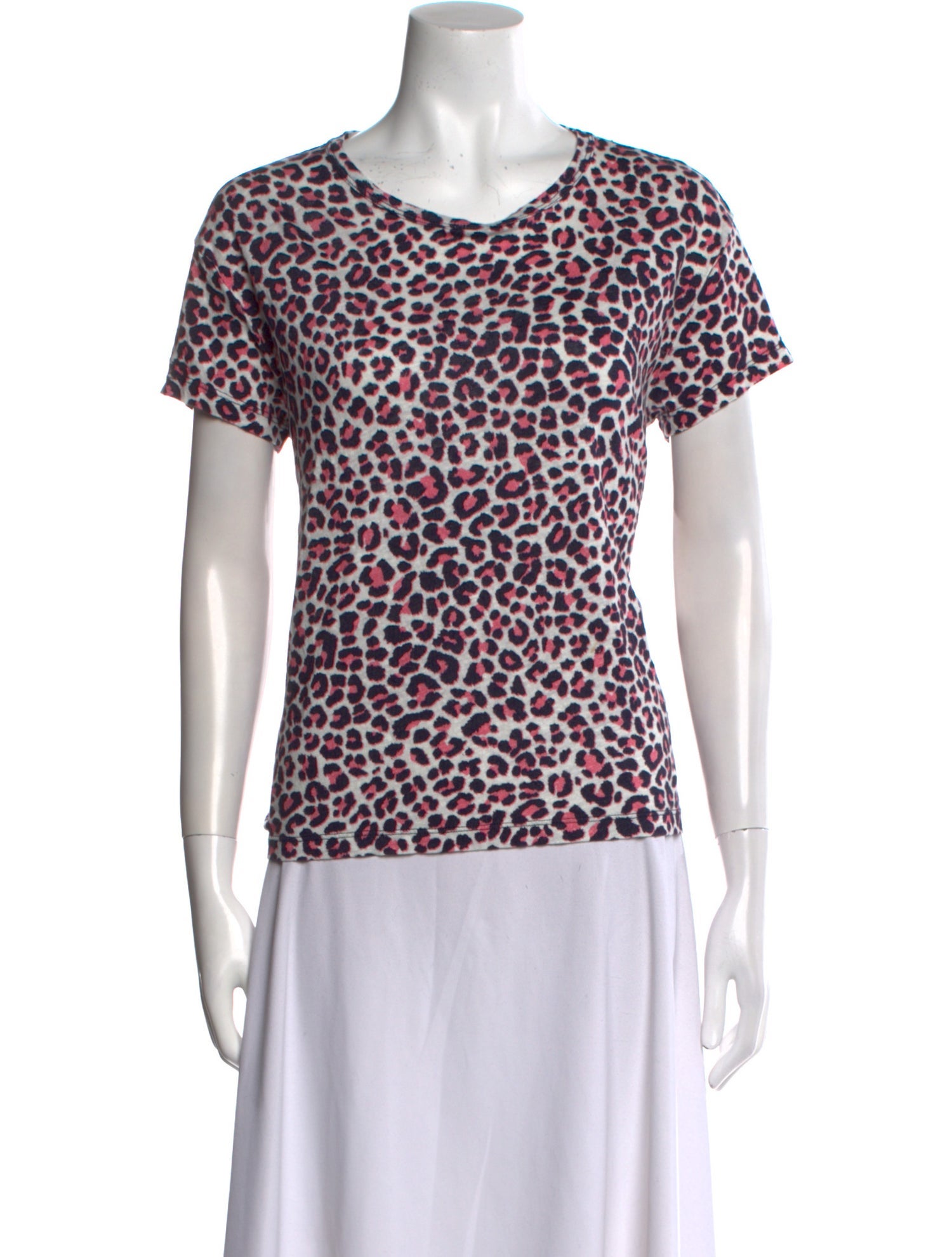 Zadig & Voltaire Linen Animal Print T-Shirt