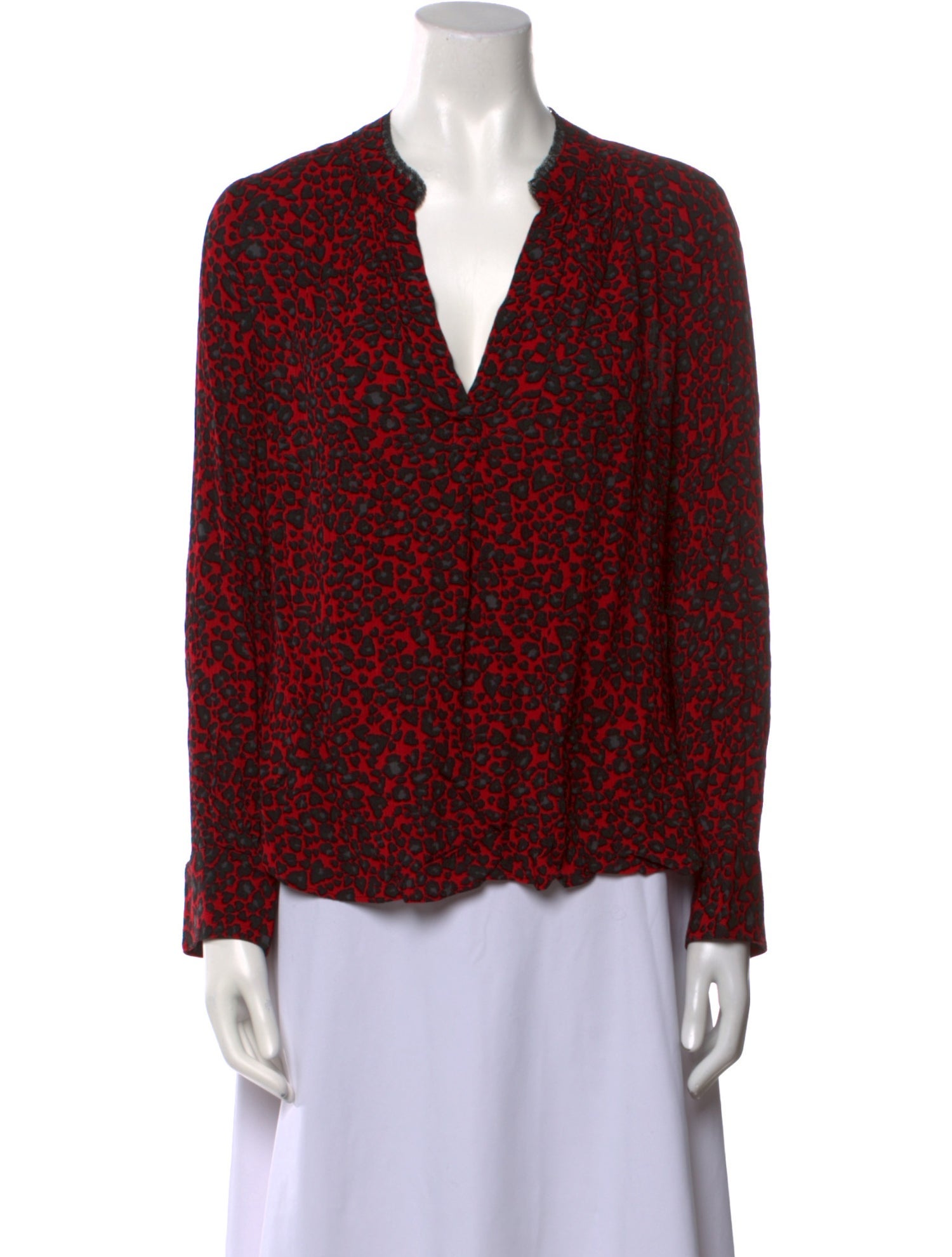 Zadig & Voltaire Printed V-Neck Blouse