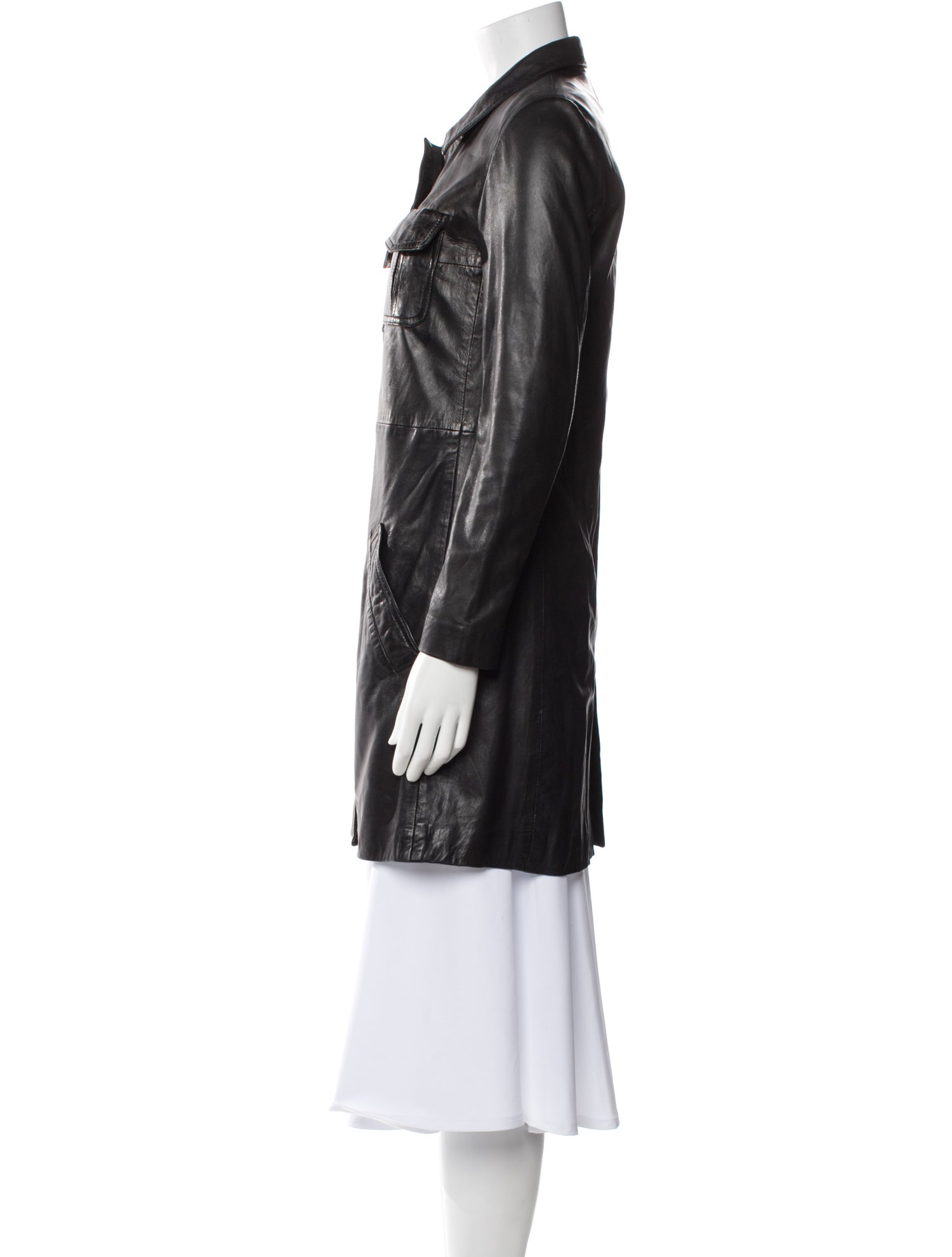 Zadig & Voltaire Leather Trench Coat