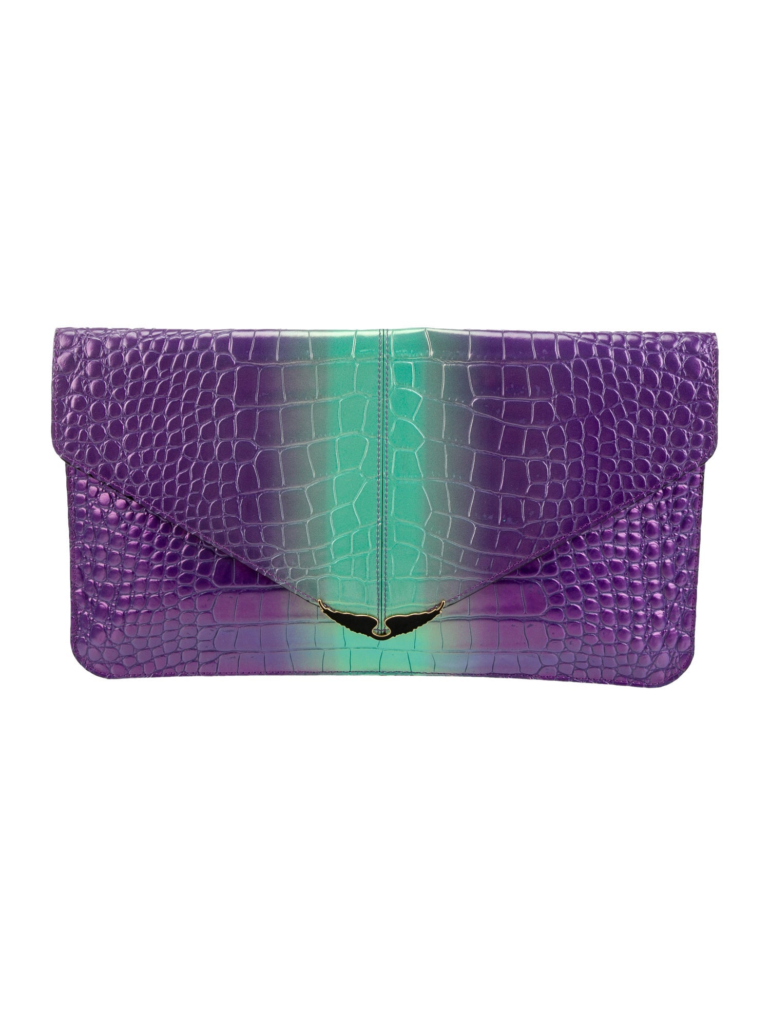Zadig & Voltaire Embossed Leather Clutch