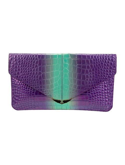 Zadig & Voltaire Embossed Leather Clutch