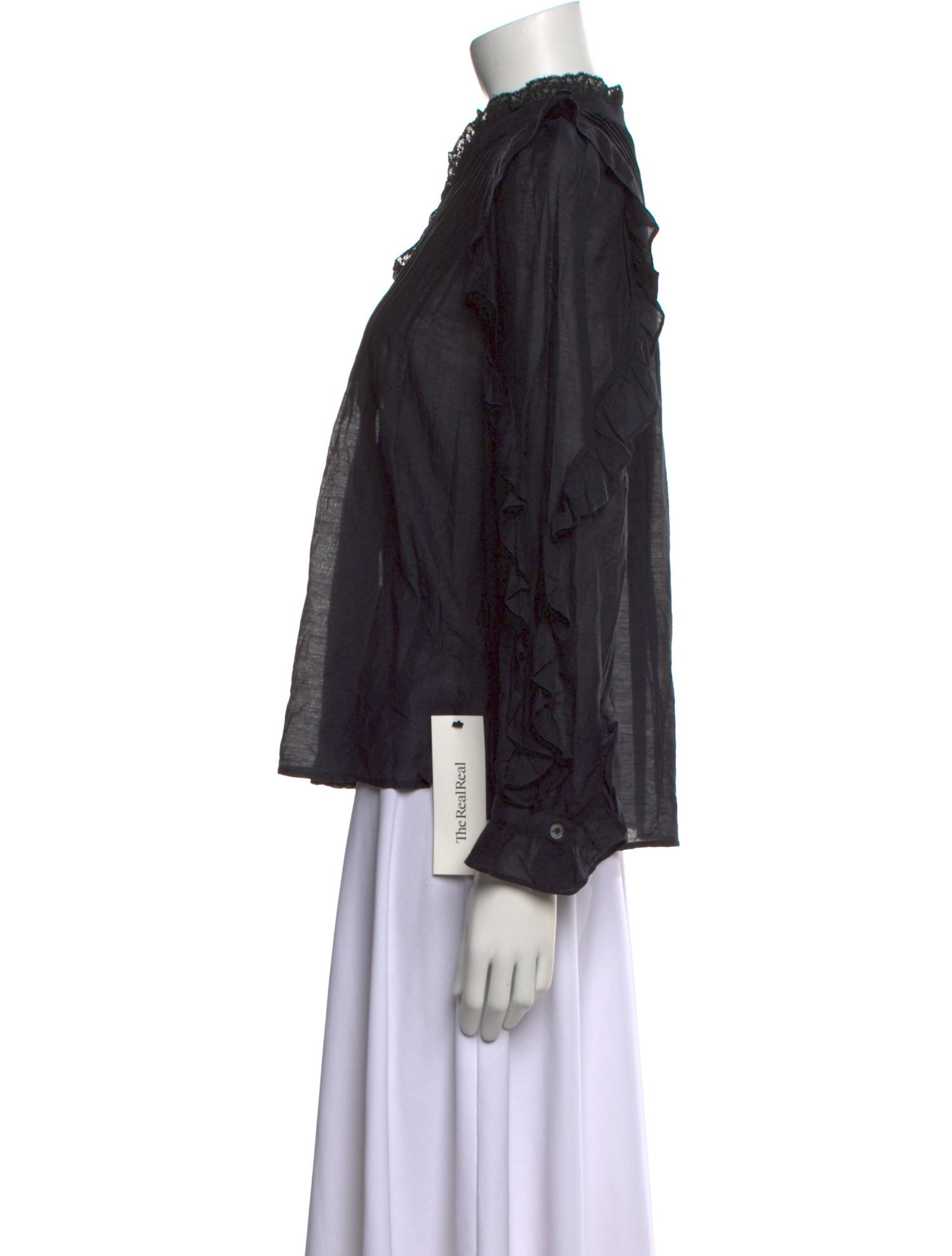 Zadig & Voltaire Mock Neck Long Sleeve Blouse