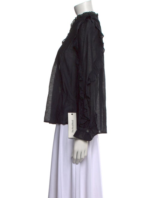 Zadig & Voltaire Mock Neck Long Sleeve Blouse