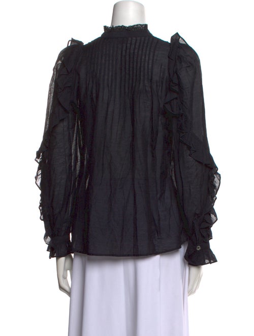 Zadig & Voltaire Mock Neck Long Sleeve Blouse
