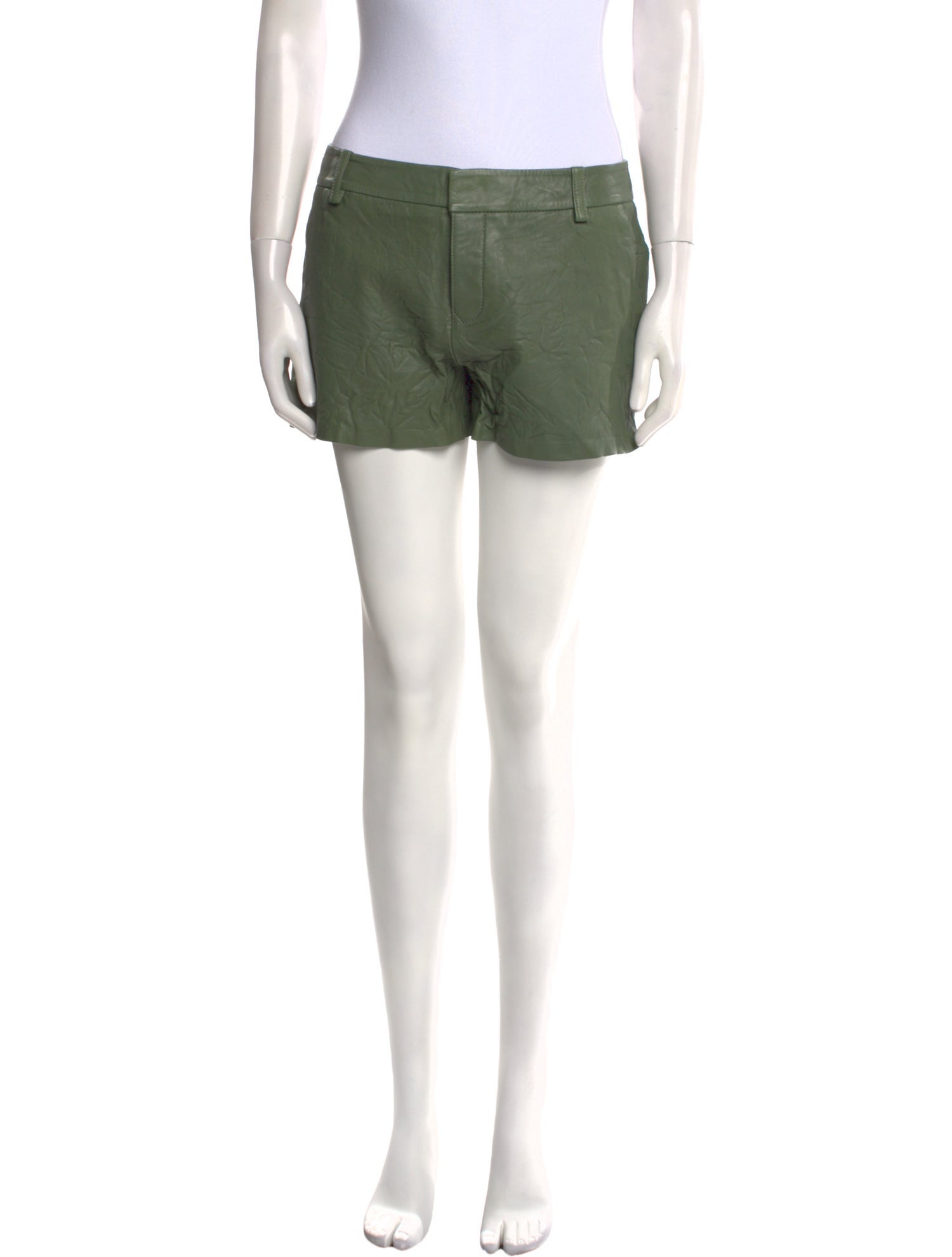 Zadig & Voltaire Lamb Leather Mini Shorts