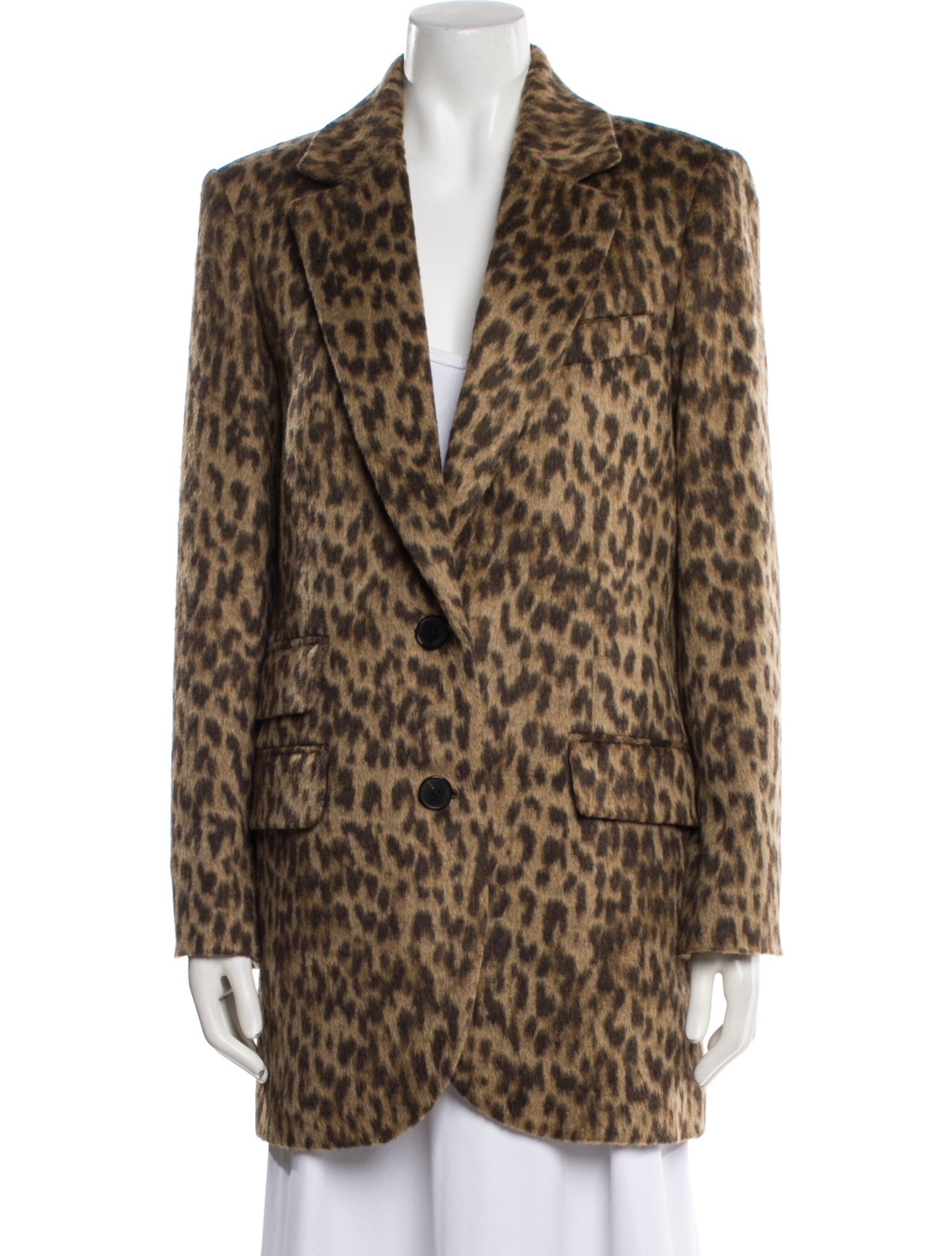 Zadig & Voltaire Faux Fur Animal Print Faux Fur Coat w/ Tags